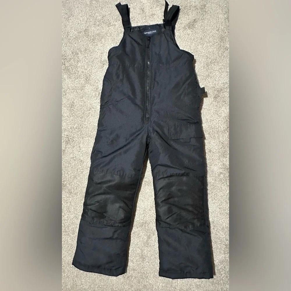 London Fog Kids Black Bib Snowpants